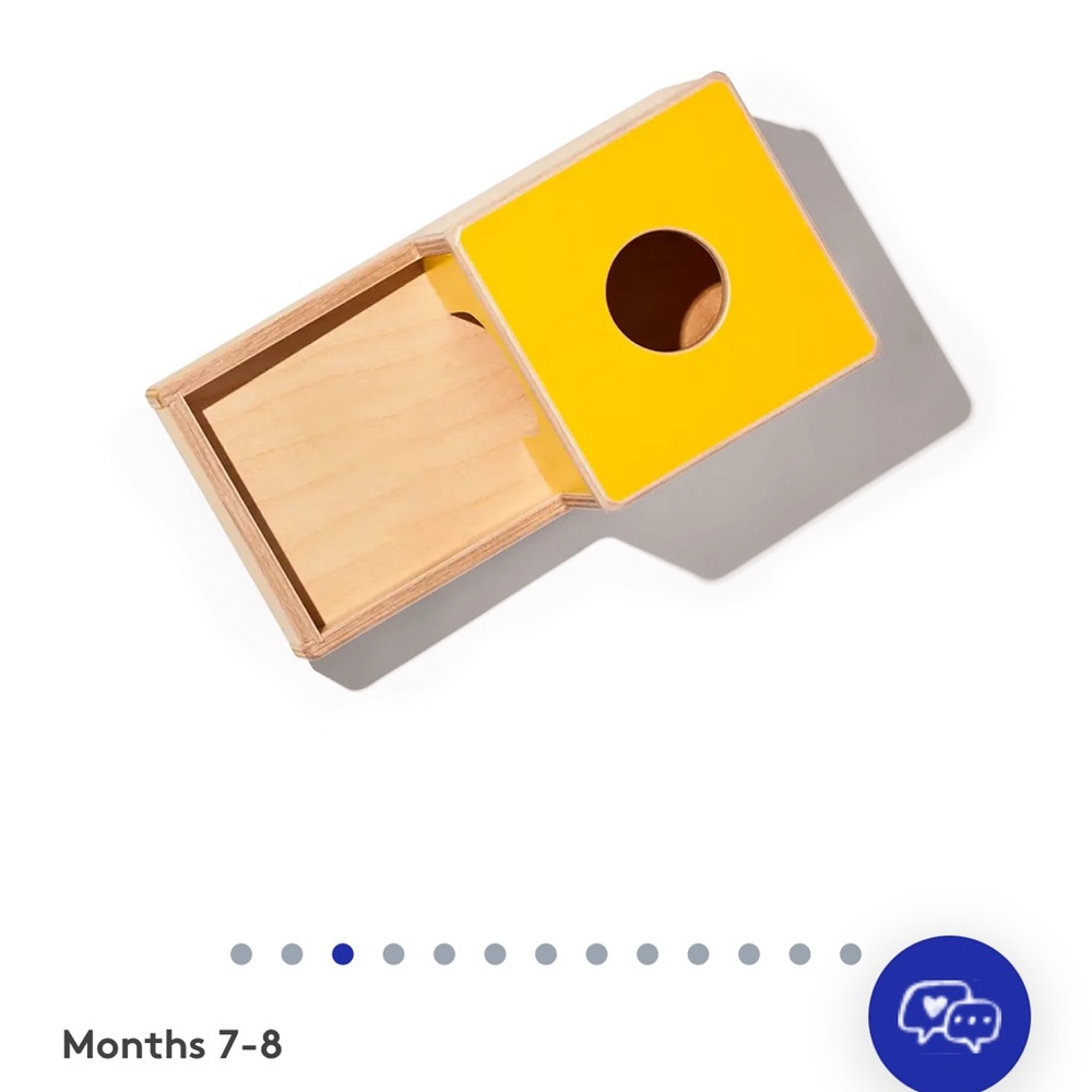 Lovevery Yellow Wooden Toy Box